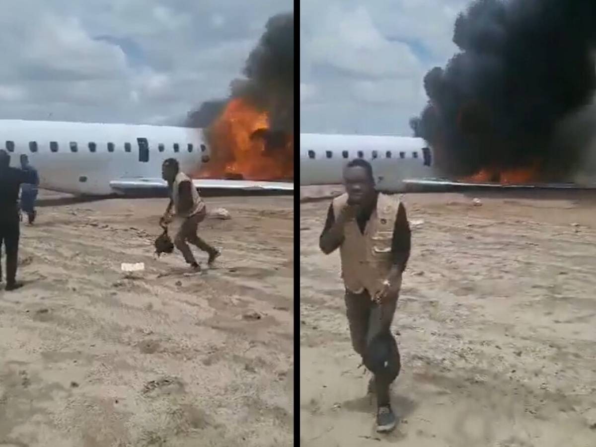 Aereo con a bordo un ministro finisce fuori pista e prende fuoco: il terrore dei passeggeri