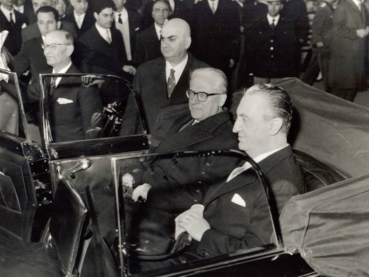 Il presidente della Repubblica Giovanni Gronchi inaugura la Campionaria 