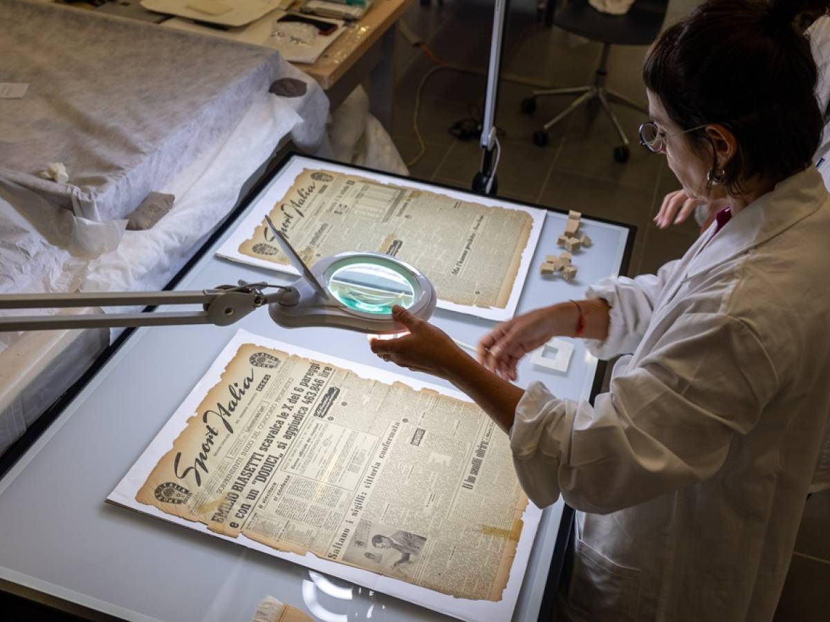 Sisal e Scuola di Restauro di Botticino danno nuova vita a "Sport Italia"