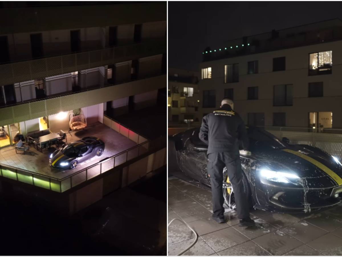 Niente garage? Parcheggia la Ferrari sul balcone di casa Niente garage? Parcheggia la Ferrari sul balcone di casa
