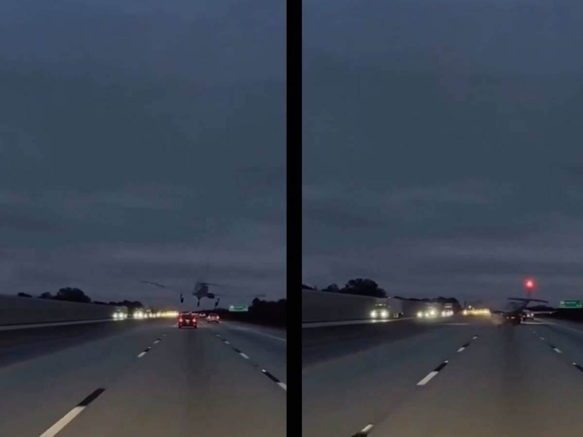 Paura in strada: aereo perde quota e finisce su un Paura in strada: aereo perde quota e finisce su un