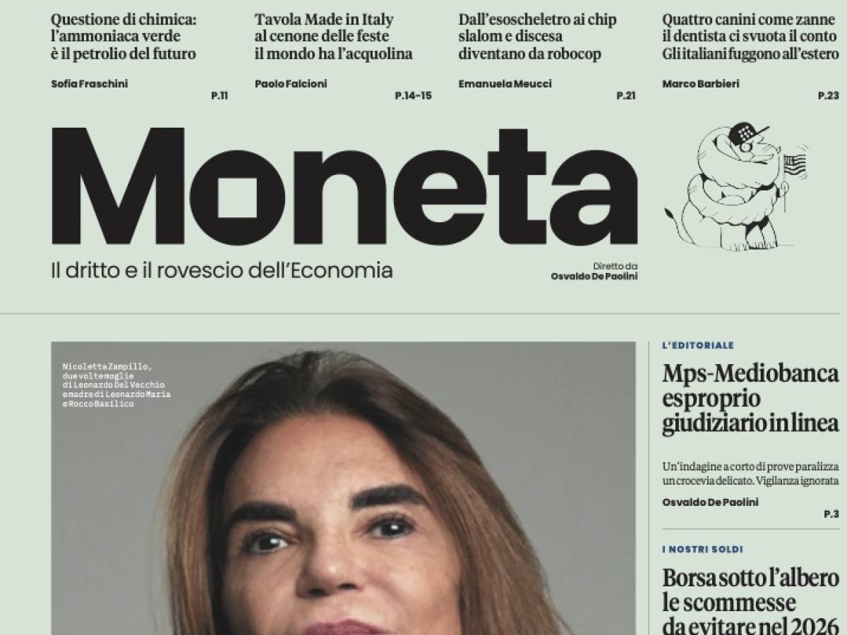 Moneta, monito Hugo ai Del Vecchio Moneta, monito Hugo ai Del Vecchio