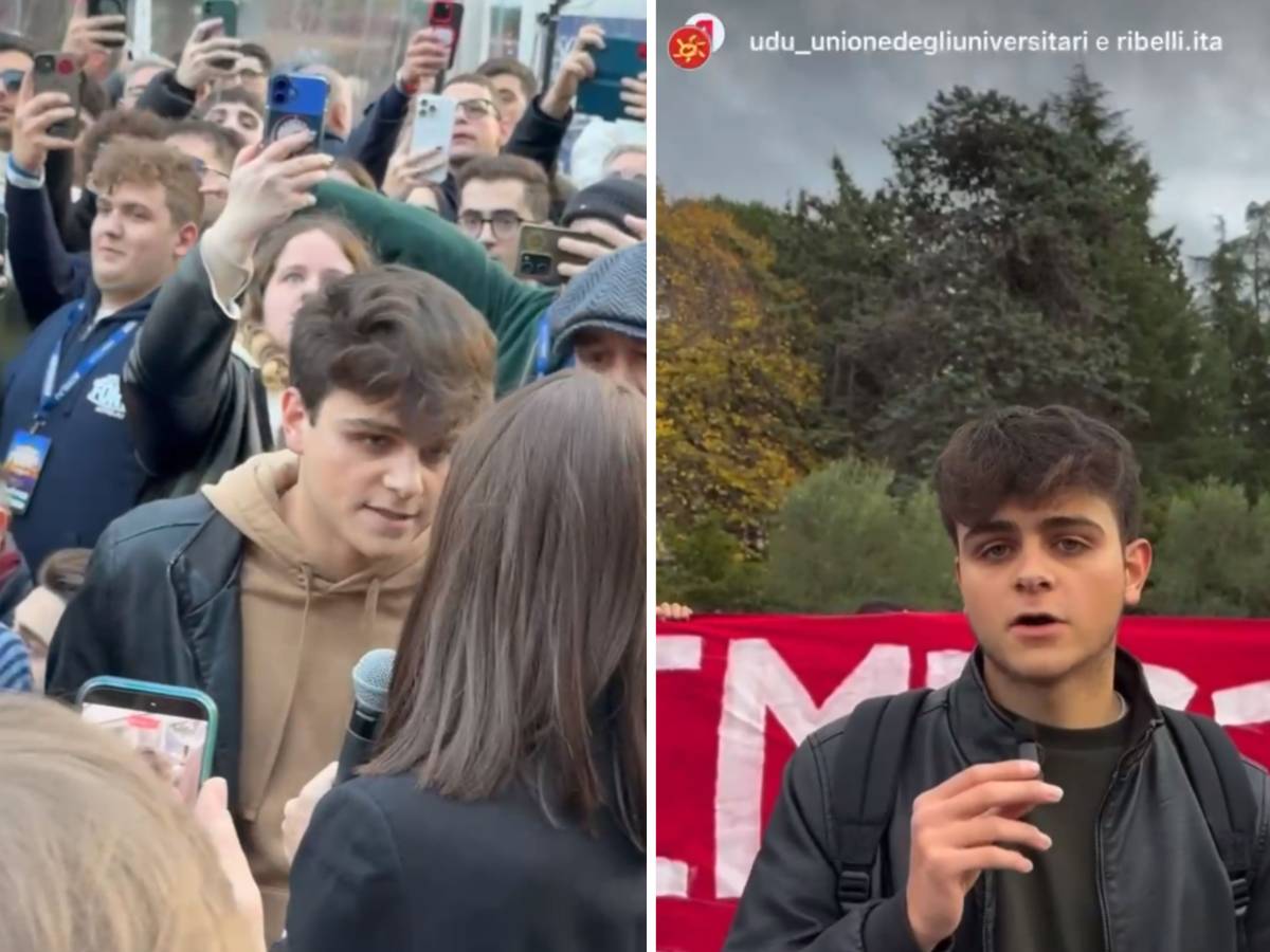 altro che studente normale ecco chi 232 il contestatore di bernini ad atreju