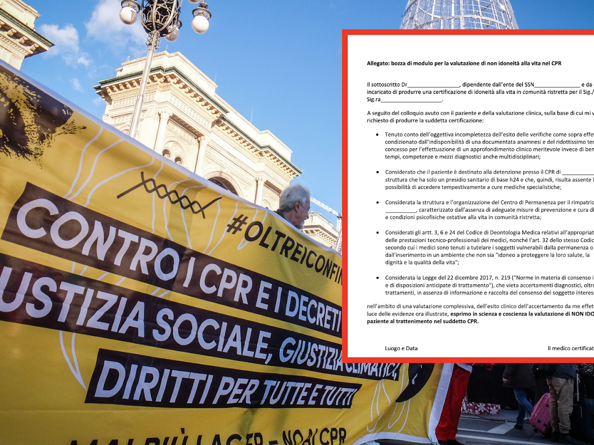 La rete dei collettivi e il modulo per i medici per evitare i Cpr ai migranti : cosa rivelano le carte