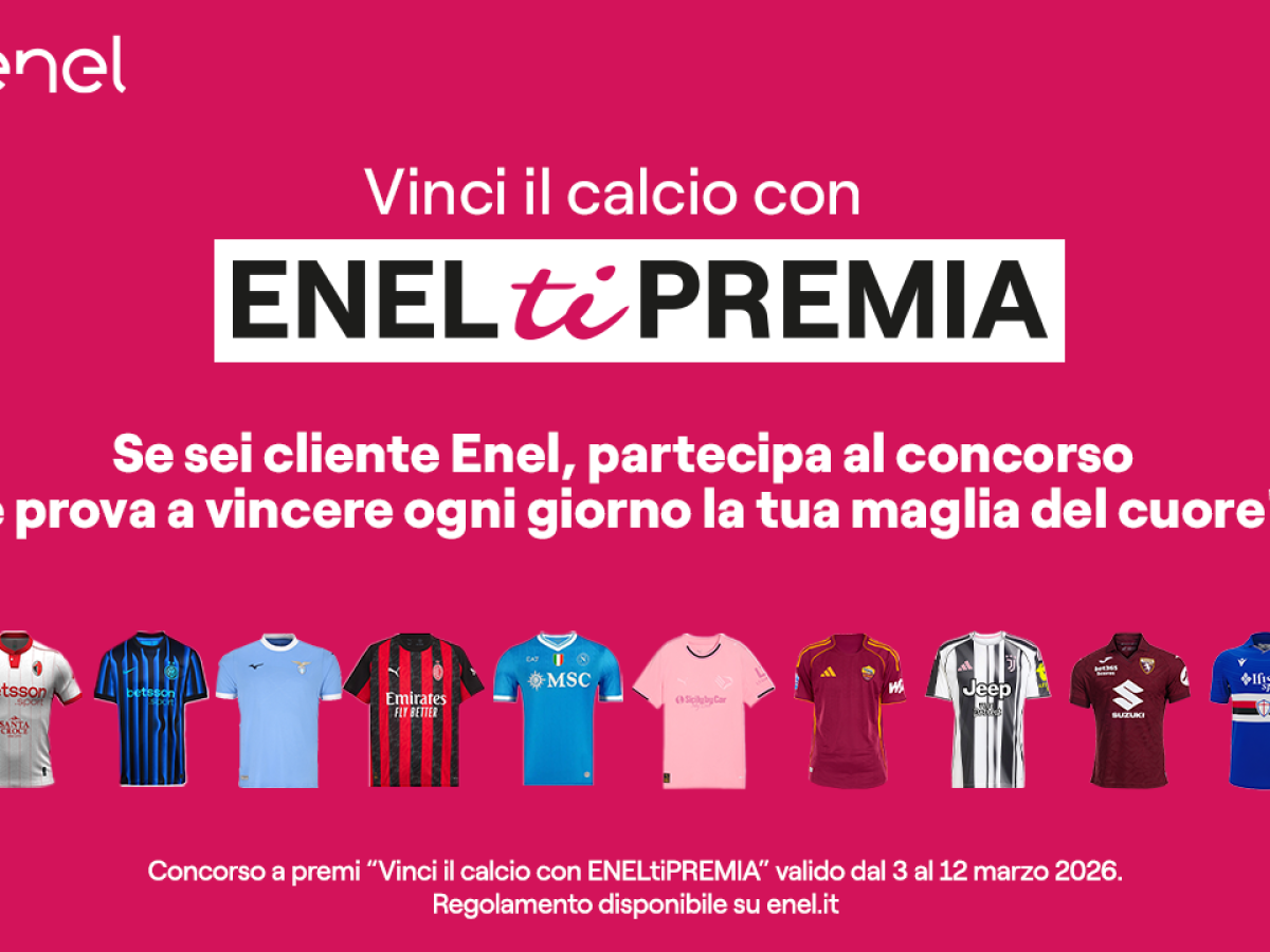 con eneltipremia fai goal prova a vincere ogni giorno la maglia della tua squadra del cuore da Ilgiornale.it con eneltipremia fai goal prova a vincere ogni giorno la maglia della tua squadra del cuore