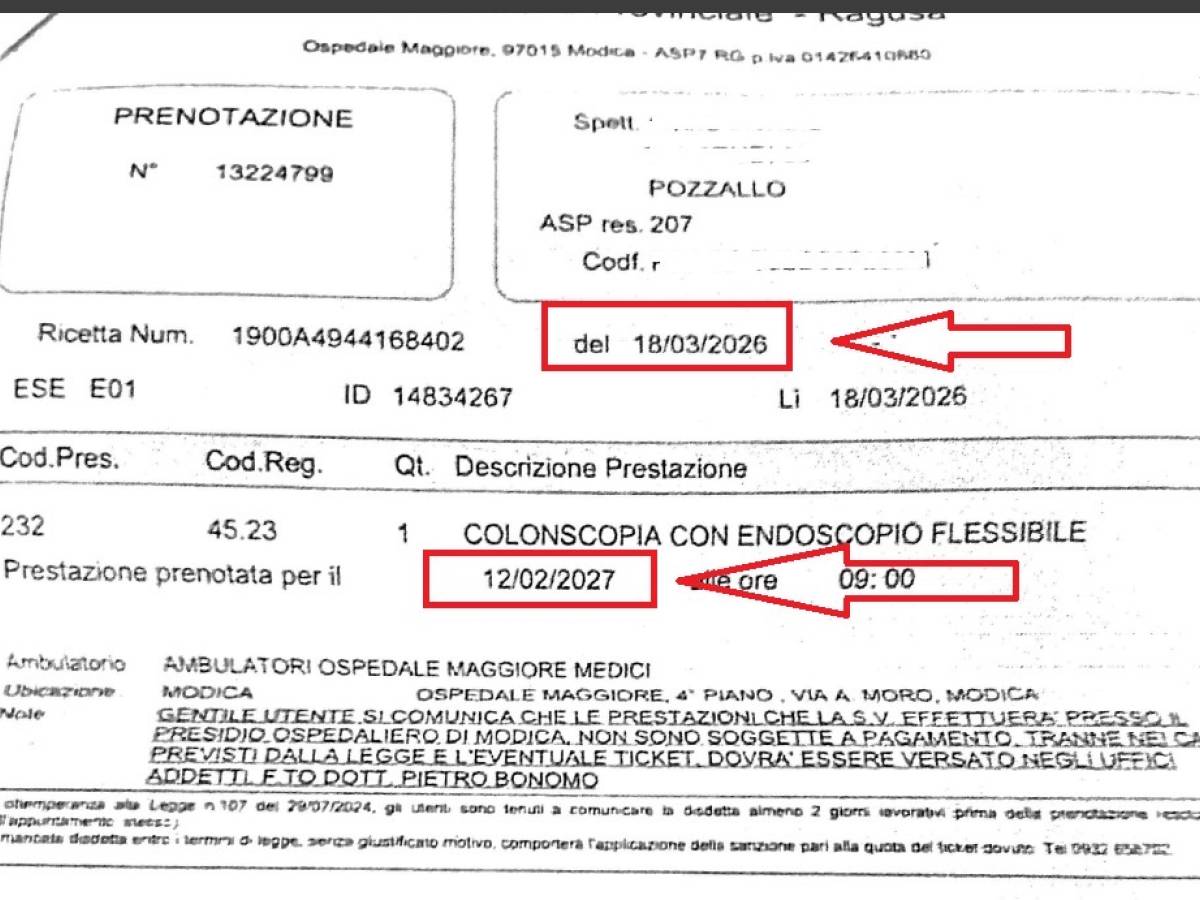 deve fare una colonscopia d urgenza ma 232 costretto ad aspettare un anno la denuncia di rete civica articolo 32 da Ilgiornale.it deve fare una colonscopia d urgenza ma 232 costretto ad aspettare un anno la denuncia di rete civica articolo 32