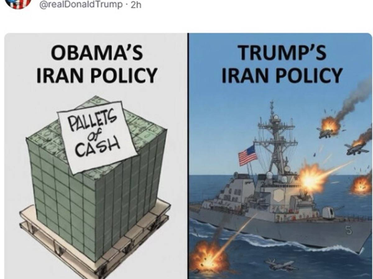 iran nuovo attacco usa colpito un sito di missili e alcune navi posamine trump pubblica una vignetta contro obama da Ilgiornale.it iran nuovo attacco usa colpito un sito di missili e alcune navi posamine trump pubblica una vignetta contro obama