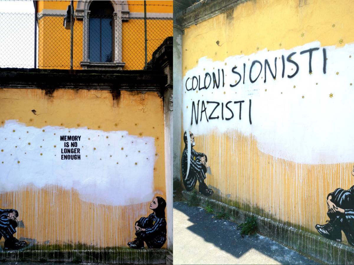 gli estremisti sfregiano anche la shoah imbrattato il murale della memoria a milano coloni sionisti nazisti da Ilgiornale.it gli estremisti sfregiano anche la shoah imbrattato il murale della memoria a milano coloni sionisti nazisti