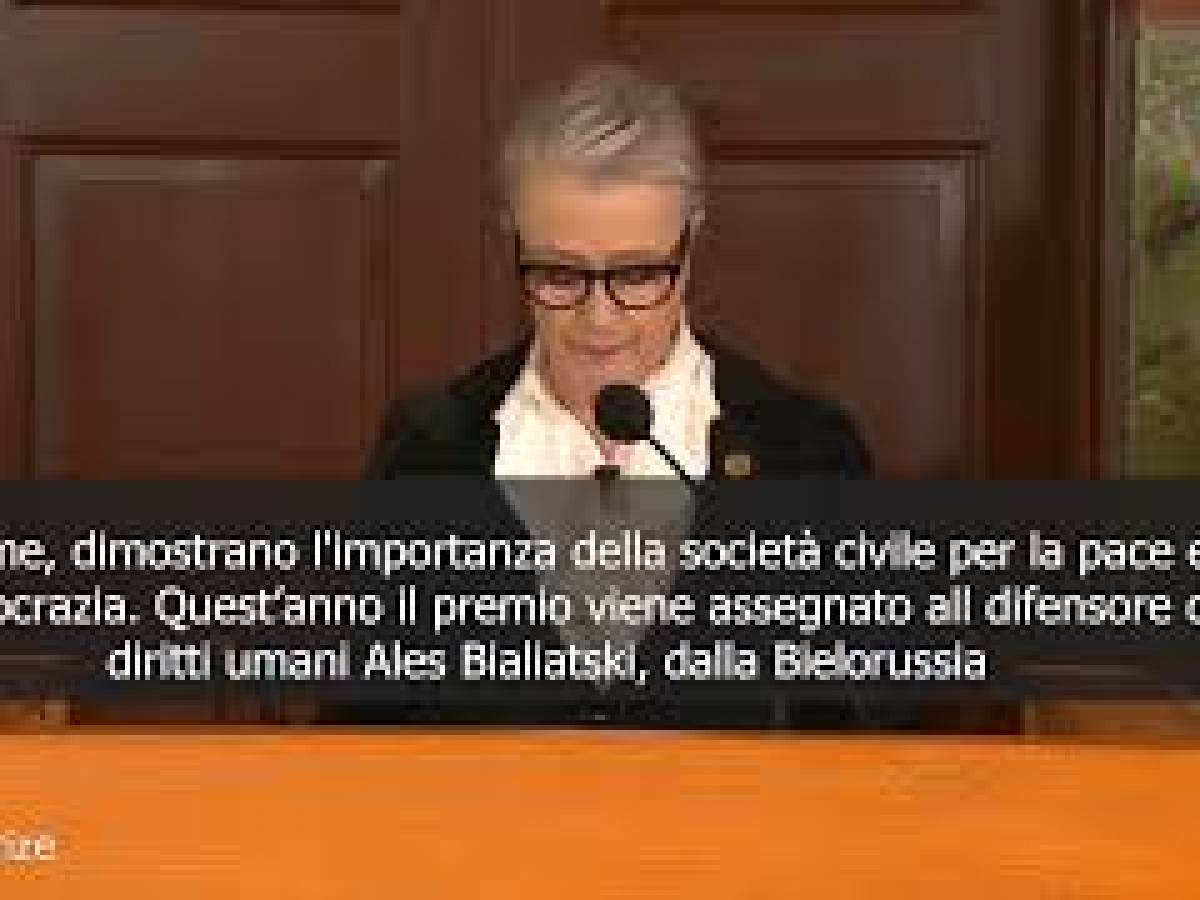 VIDEO: Premio Nobel Per La Pace Assegnato A Bialiatski, Memorial E Al ...