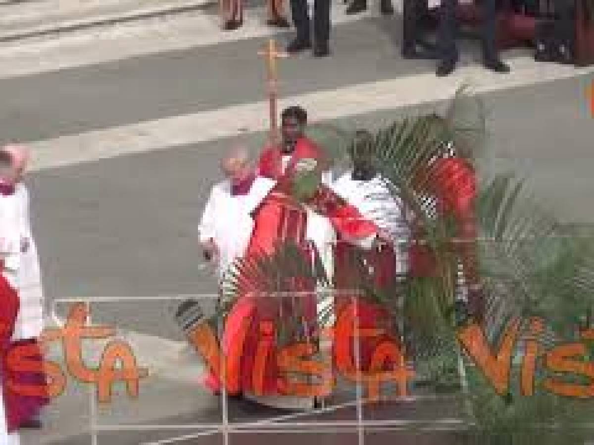 VIDEO Papa Francesco indossa i paramenti per la messa della Domenica