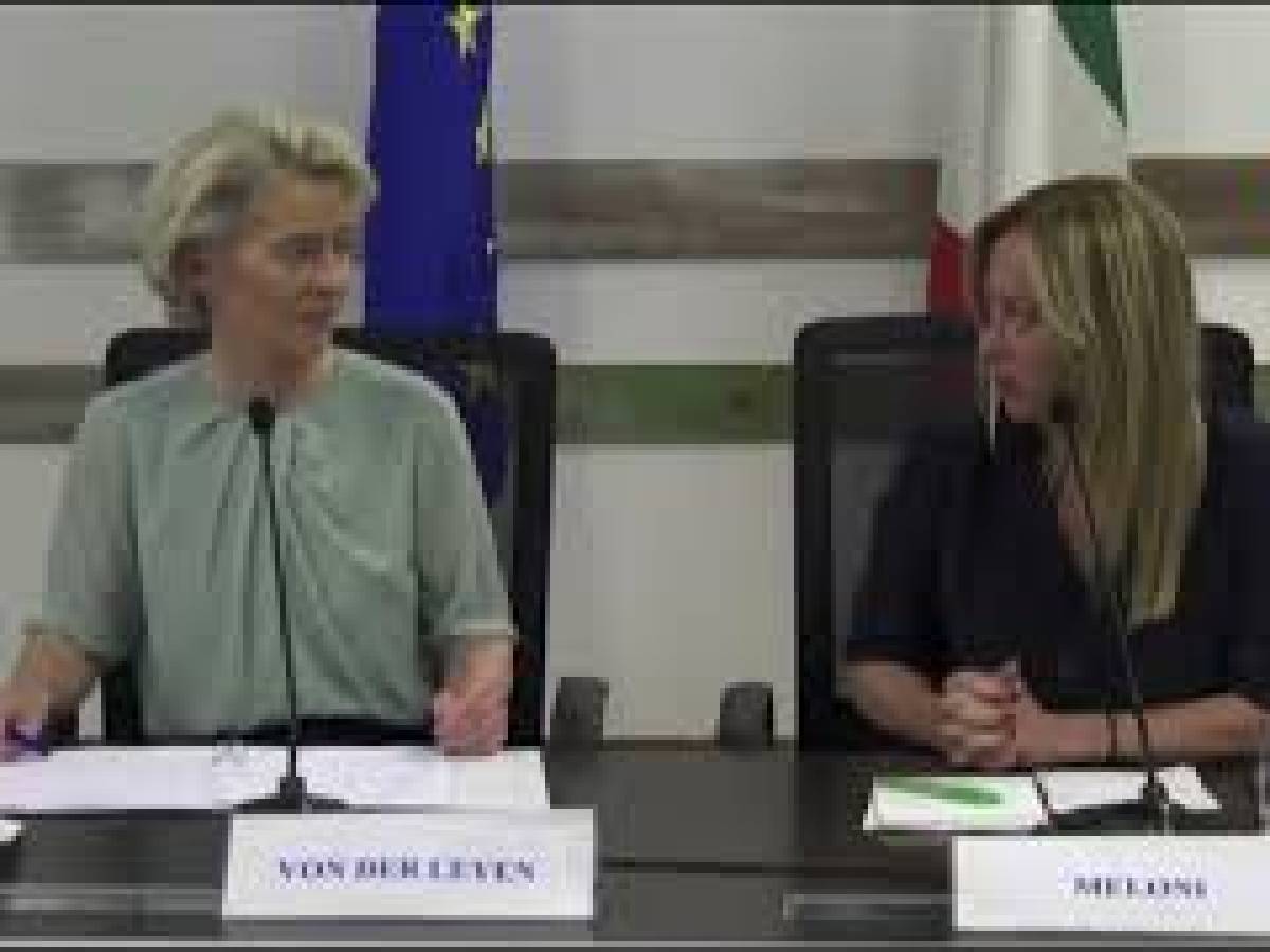 VIDEO Meloni "Von der Leyen ha ritardato partenza per New York per