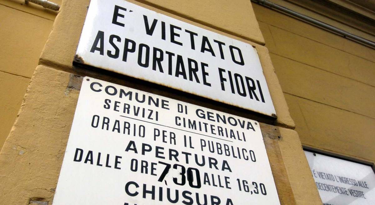 Nei cimiteri di Genova come al self service