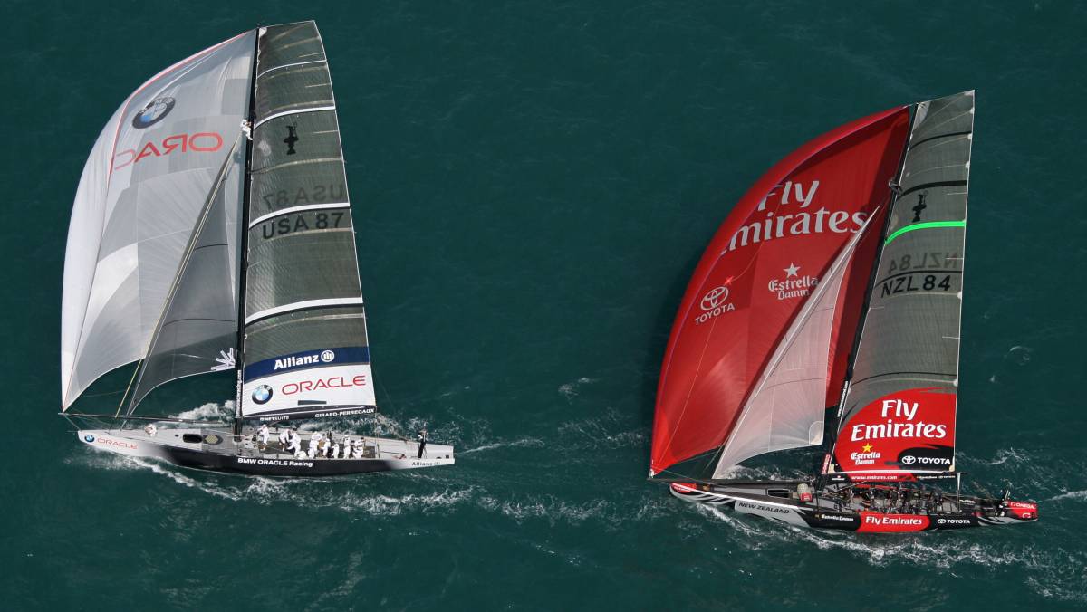 Valencia: Bmw Oracle primo nella regata di flotta, Mascalzone terzo