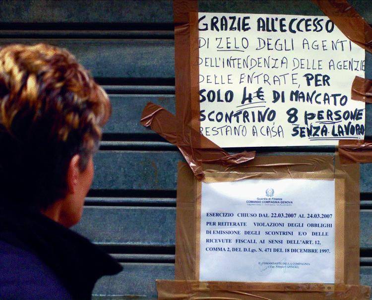 L’UTILE SCONTRO SUGLI SCONTRINI