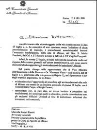 28 Luglio 2006 - "Avvocato generale, ho archiviato i procedimenti"