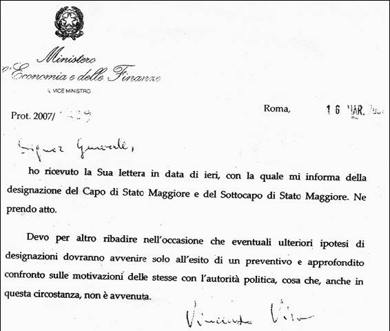 16 Marzo 2007 - Visco puntualizza a Speciale chi è che dà ordini