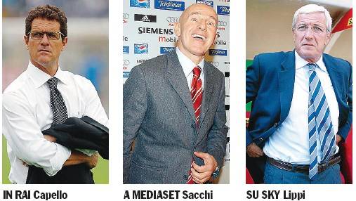 Capello, Sacchi e Lippi in tv come tre massimi sul ring
