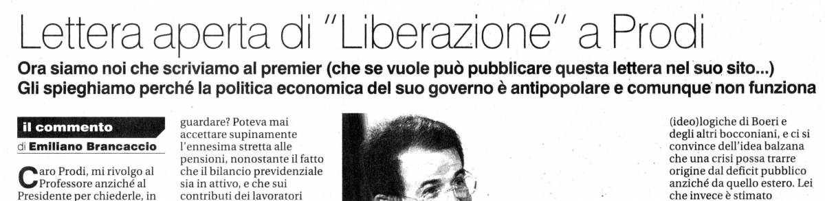 «Caro Prodi, chiedi fiducia ma la tua politica è marcia»