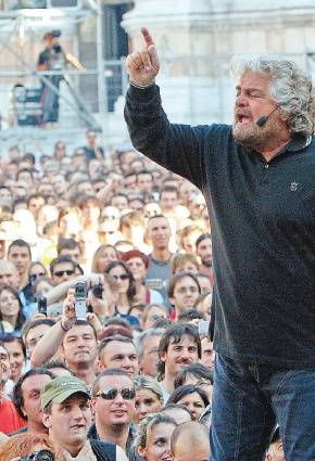Il primo "vaffa" di Beppe Grillo è per Prodi