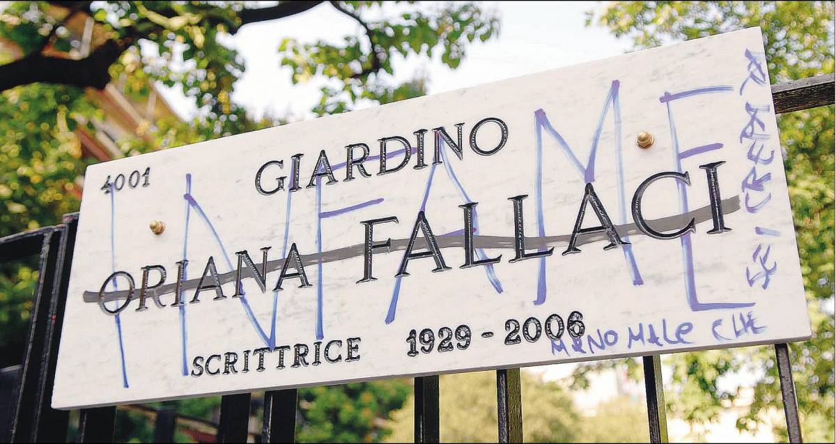 Oltraggio alla Fallaci, sfregiati i "suoi" giardini