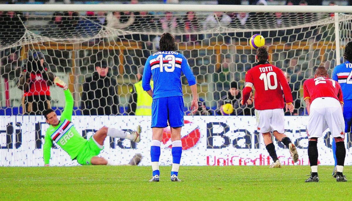 La Roma si mangia la Samp con un «cucchiaio» di Totti