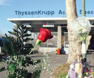 Thyssen: 6 indagati, un omicidio volontario