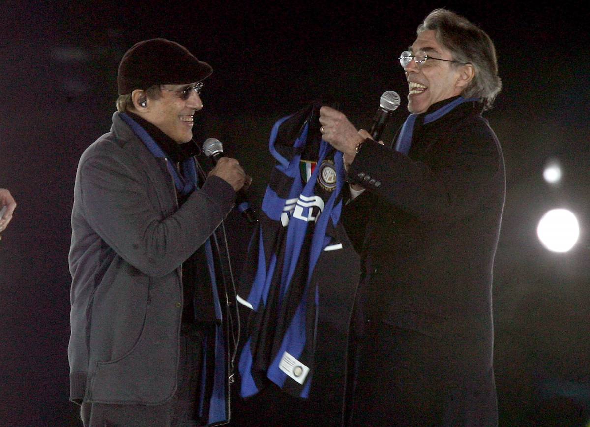 Inter, Celentano fa cantare Moratti 
nella notte della nostalgia nerazzurra