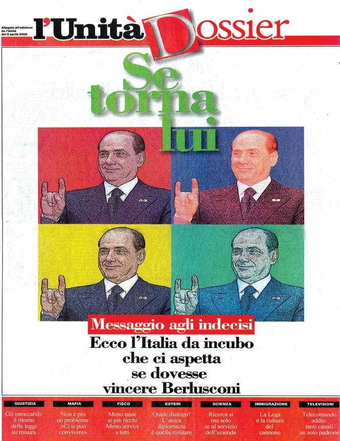 L'Unità riscopre il diavolo Berlusconi