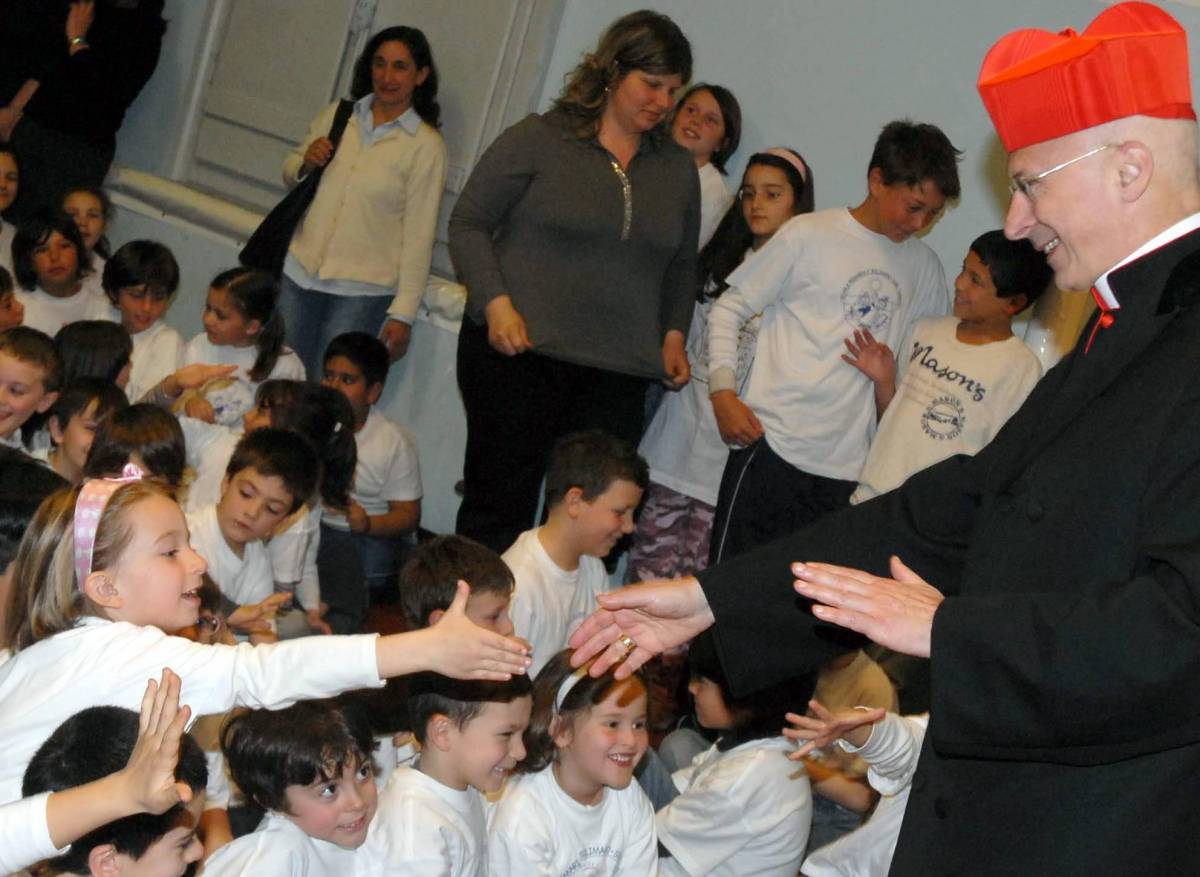 Le scuole di Pieve e Sori «benedicono» l’arcivescovo