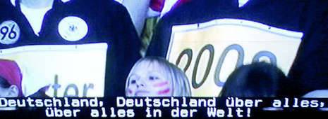 Tv svizzera, nell'inno tedesco 
ricompare una strofa del Terzo Reich