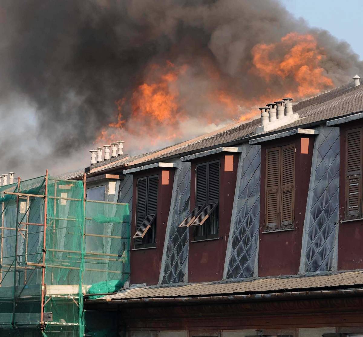 Attico in fiamme a Santa Margherita