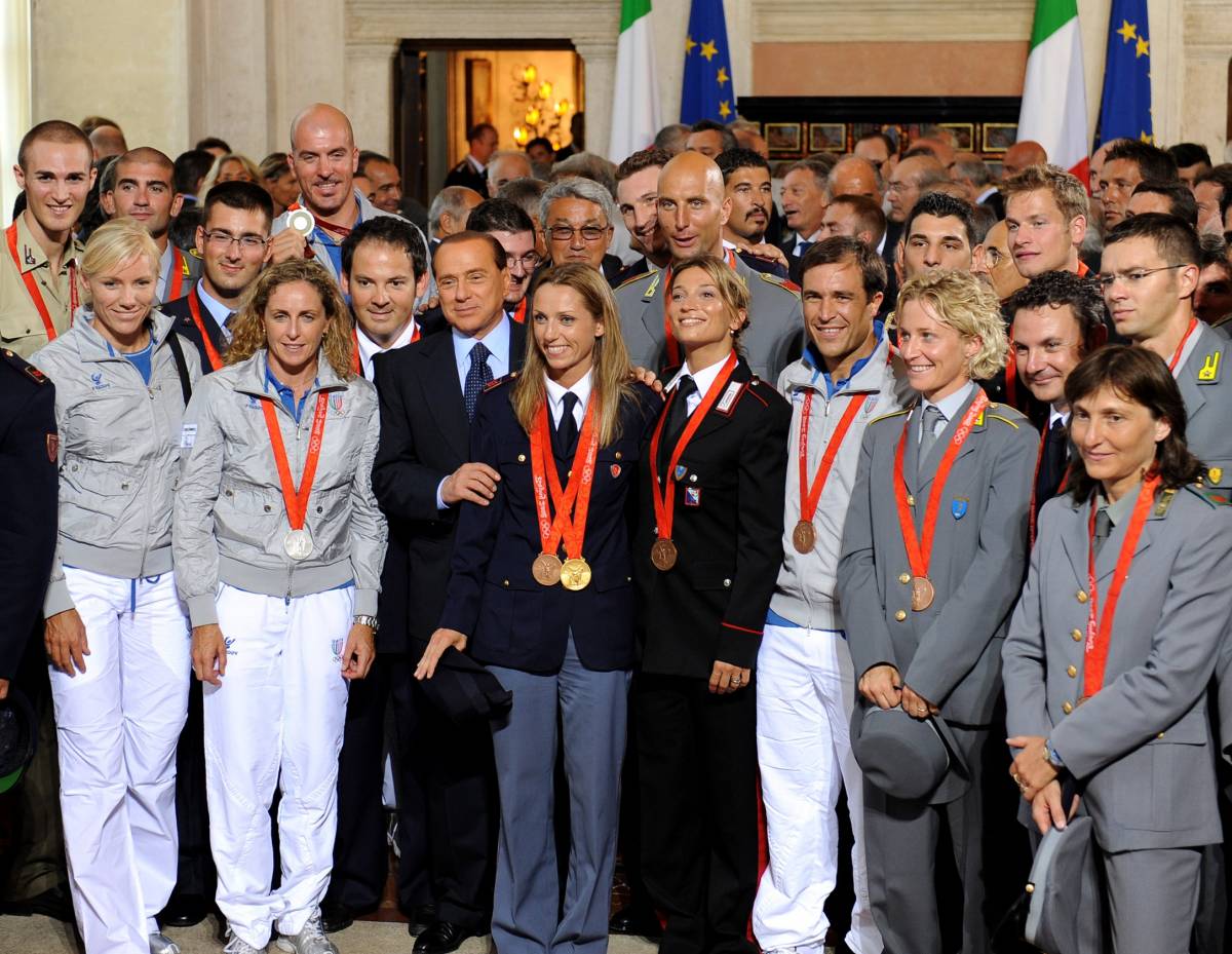 Napolitano e Berlusconi 
onorano gli atleti azzurri