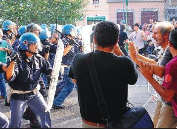 Aria da  anni ’70: autonomi contro la polizia