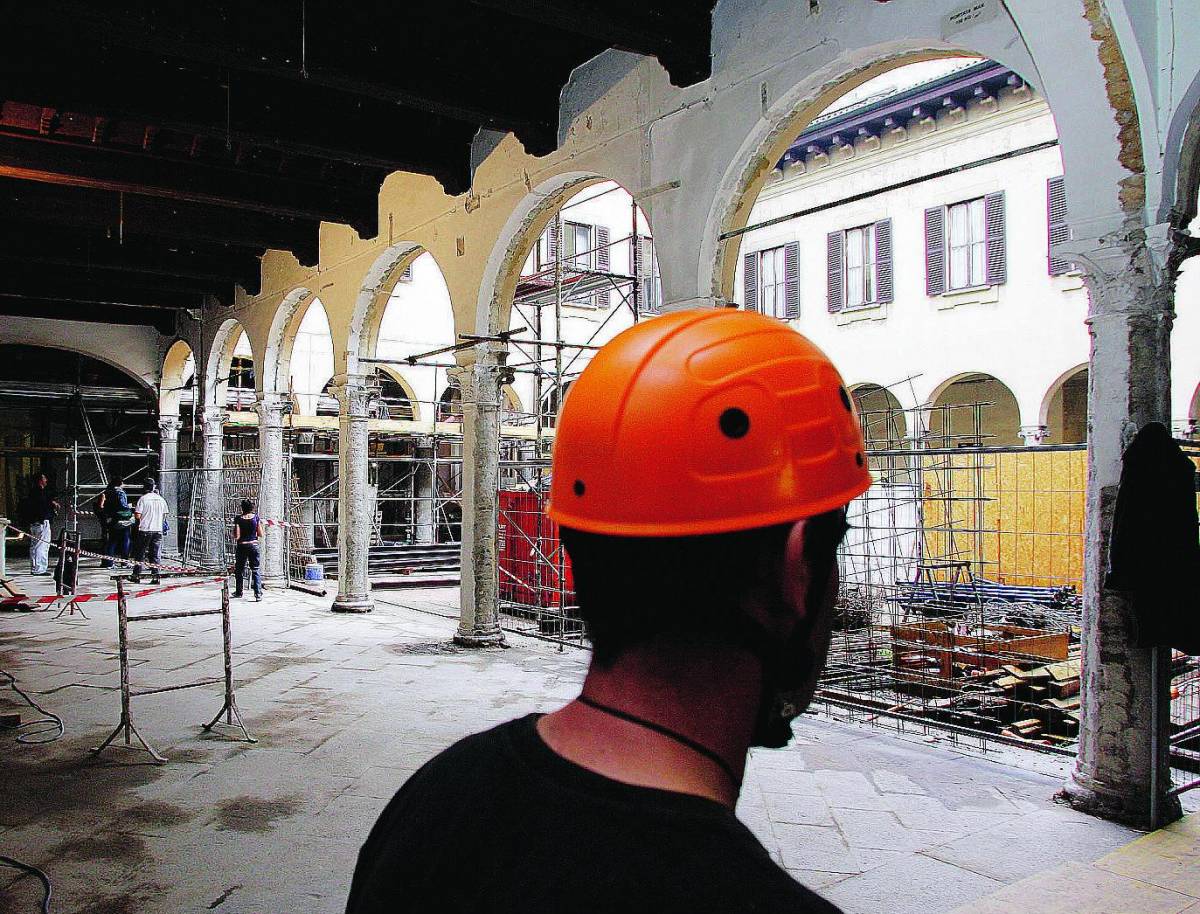 Un affresco di Bramante nel chiostro del Piccolo