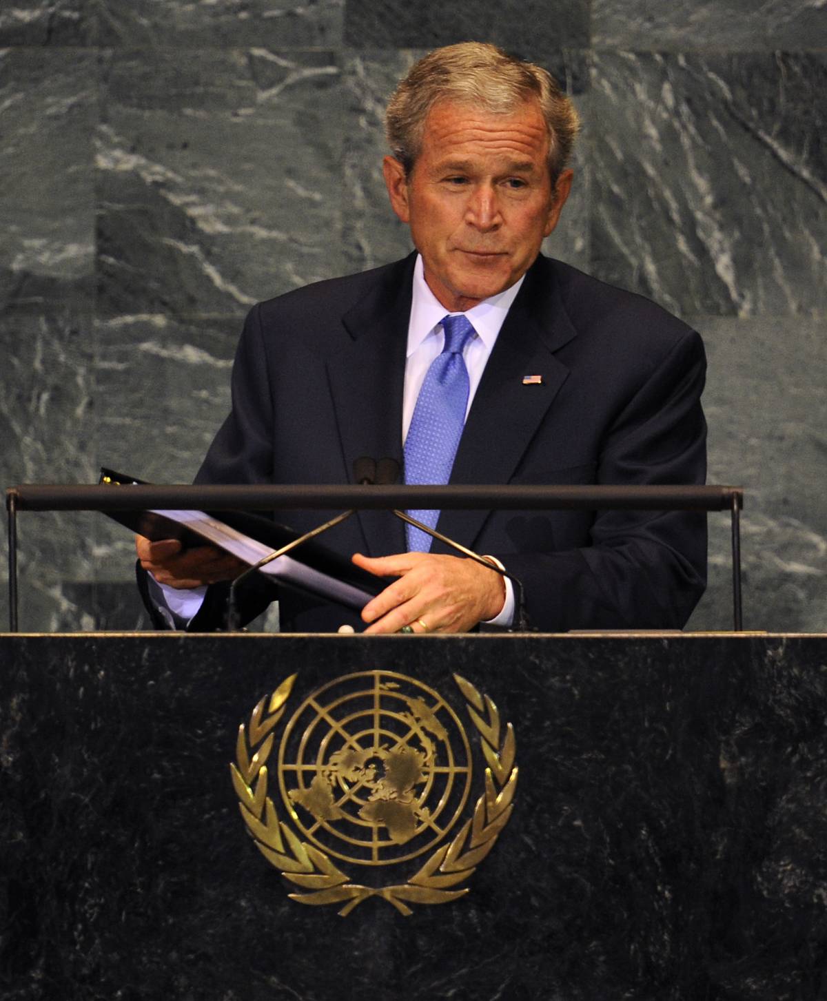 Bush all’Onu: "Siria e Iran 
aiutano ancora i terroristi"