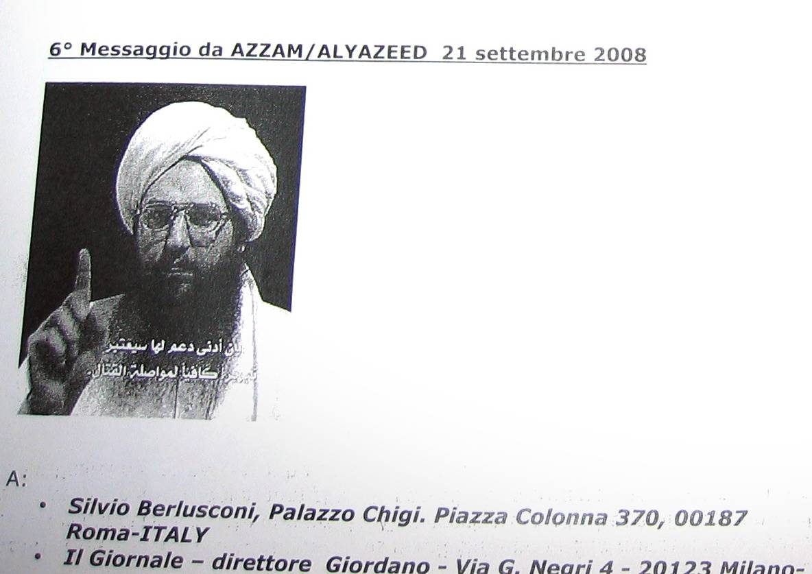 Al Giornale lettera 
di minacce a Berlusconi