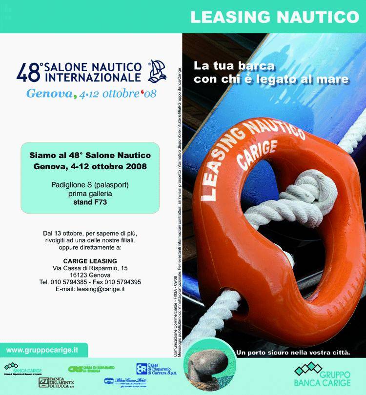 Salone Nautico, Banca a vele spiegate