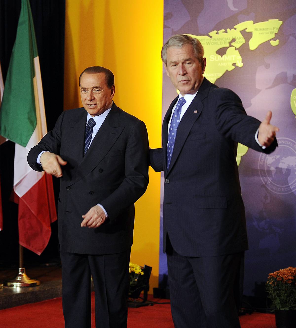 G20, intesa sul documento finale 
Brown e Bush: no al protezionismo