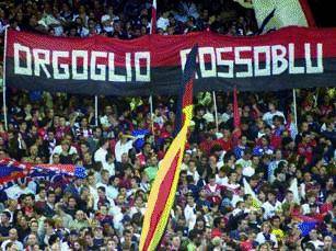 Un omaggio rossoblú allo stadio Ferraris