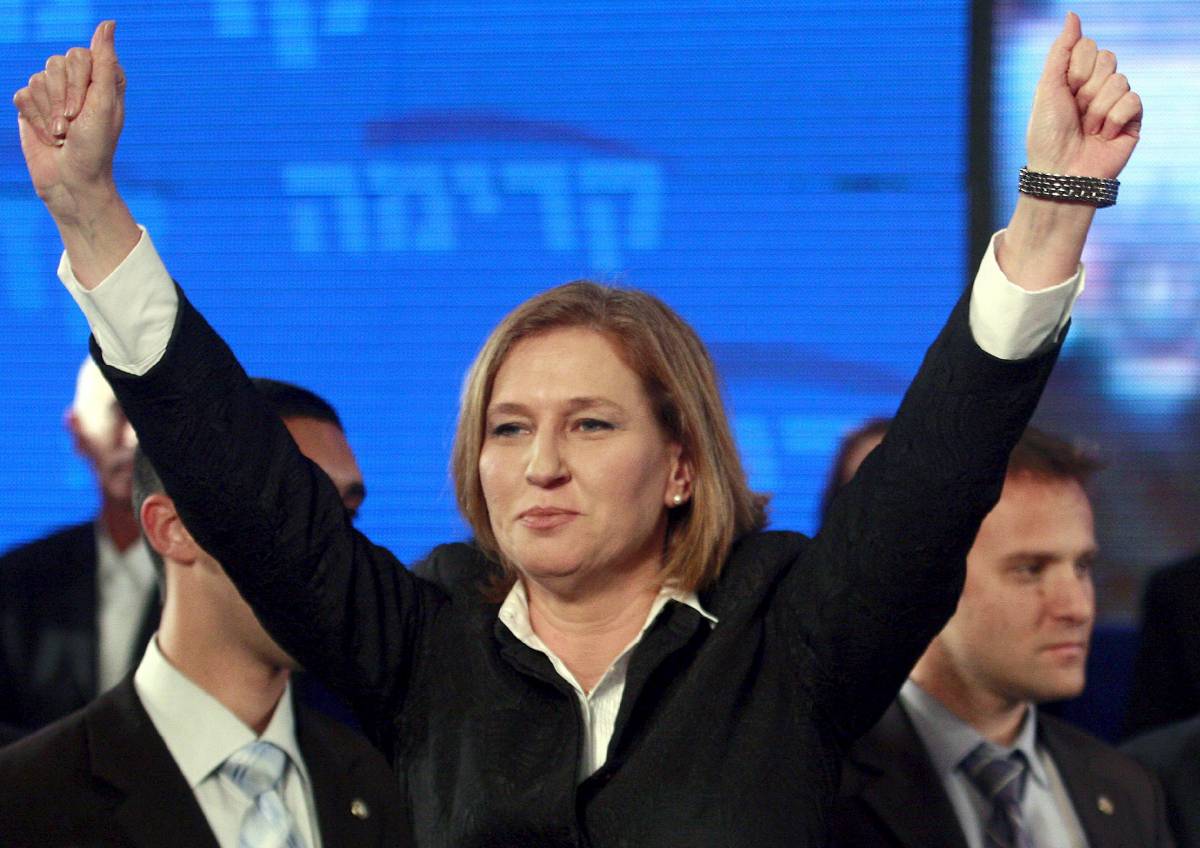 Israele, braccio di ferro tra la Livni 
e Netanyahu. Tracollo dei laburisti