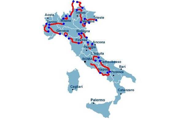 Una corsa al contrario: subito le Dolomiti, si arriva a Roma