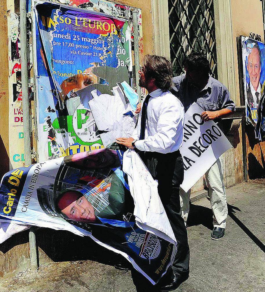 Europee Affissioni abusive: l’esempio del Pd