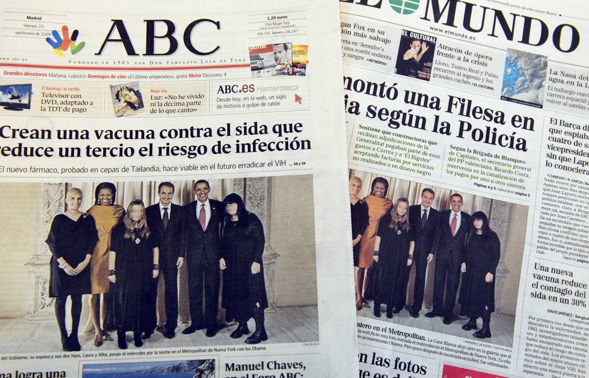 Le due figlie di Zapatero 
e la foto da "censurare"