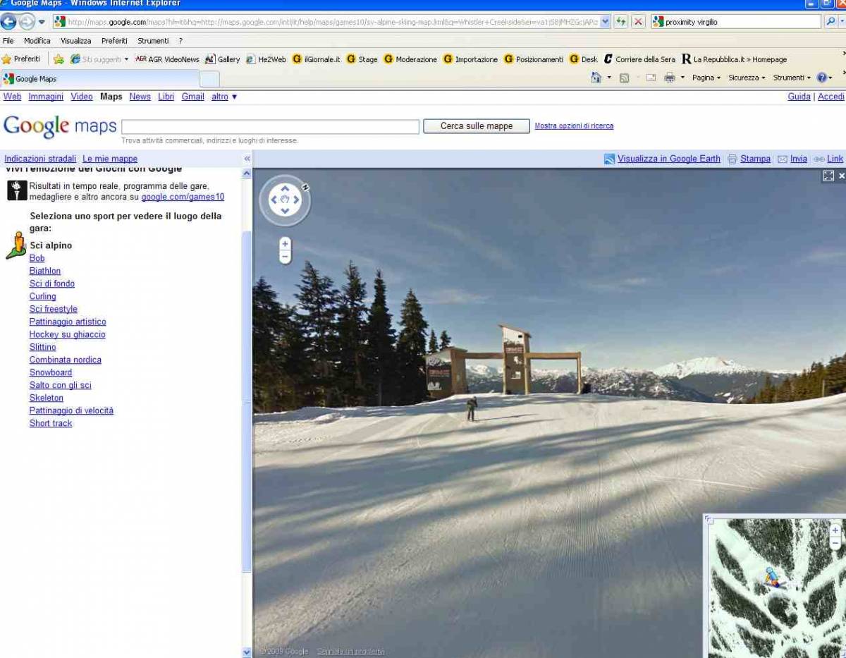 Google lancia "Street View" in versione olimpica
