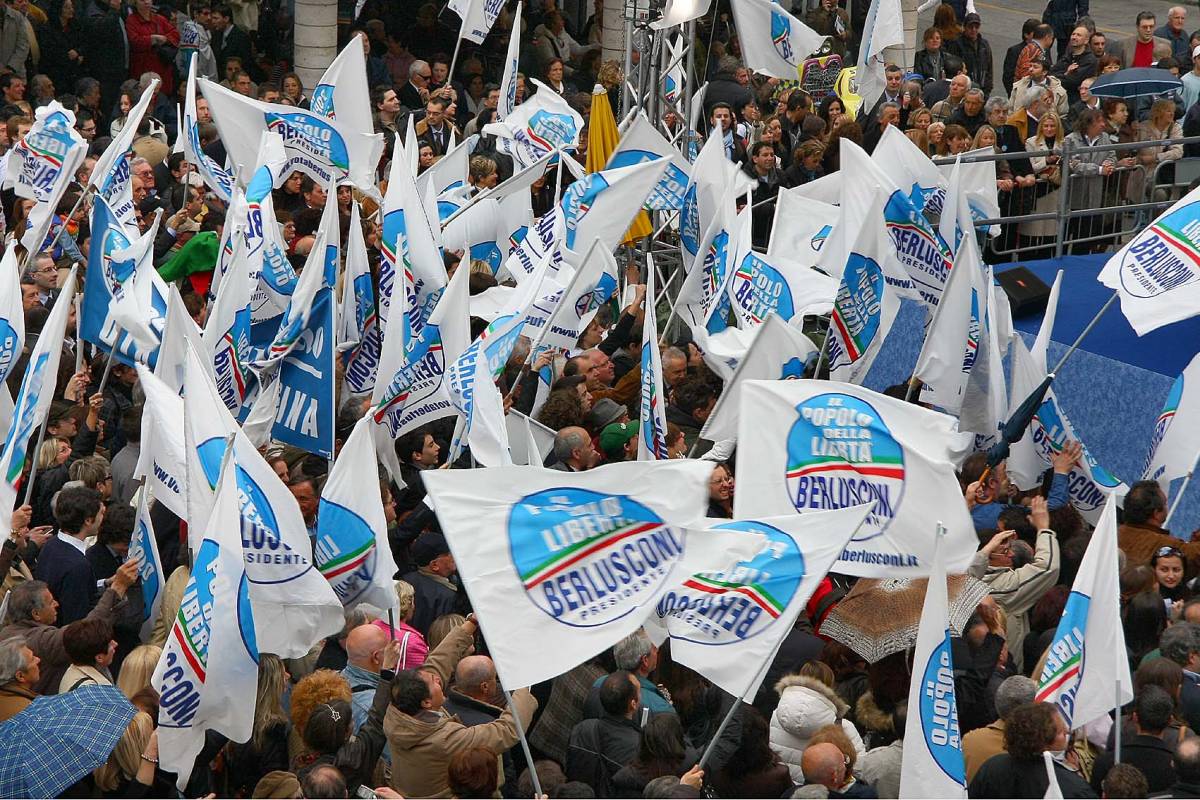 Roma, la grande manifestazione del Pdl