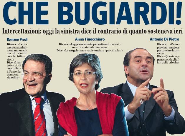 La sinistra e la legge intercettazioni: 
quando a Prodi il "bavaglio" piaceva