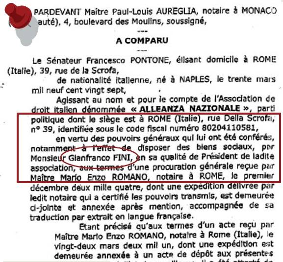 Montecarlo, la delega di Fini: l'ipotesi fondi neri