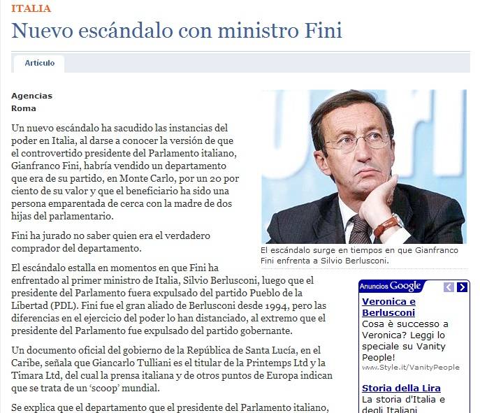 Santo Domingo, scoop: Montecarlo, di Tulliani le due società off shore
