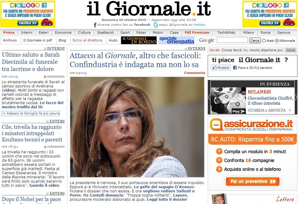 Il sito del Giornale preso d’assalto: record di contatti