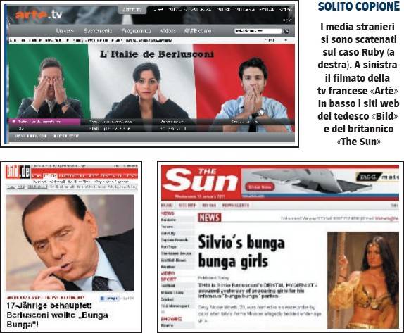 Quei corrispondenti esteri 
sdraiati sui fogli di sinistra 